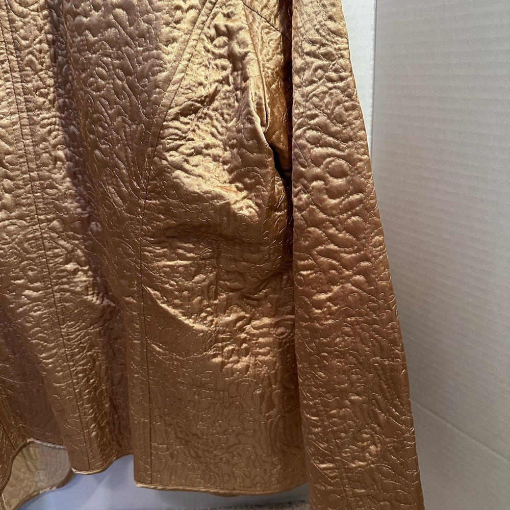 Kate Hill Metallic waffle Gold Jacket size 1X, Preloved excellent condition - Picture 7 of 11